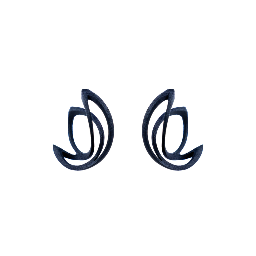 Lotus Hoop Earrings - 3D Printed Nylon