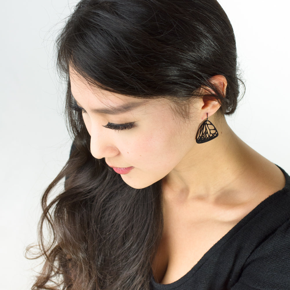 Small Butterfly Earrings - 3D Printed Nylon